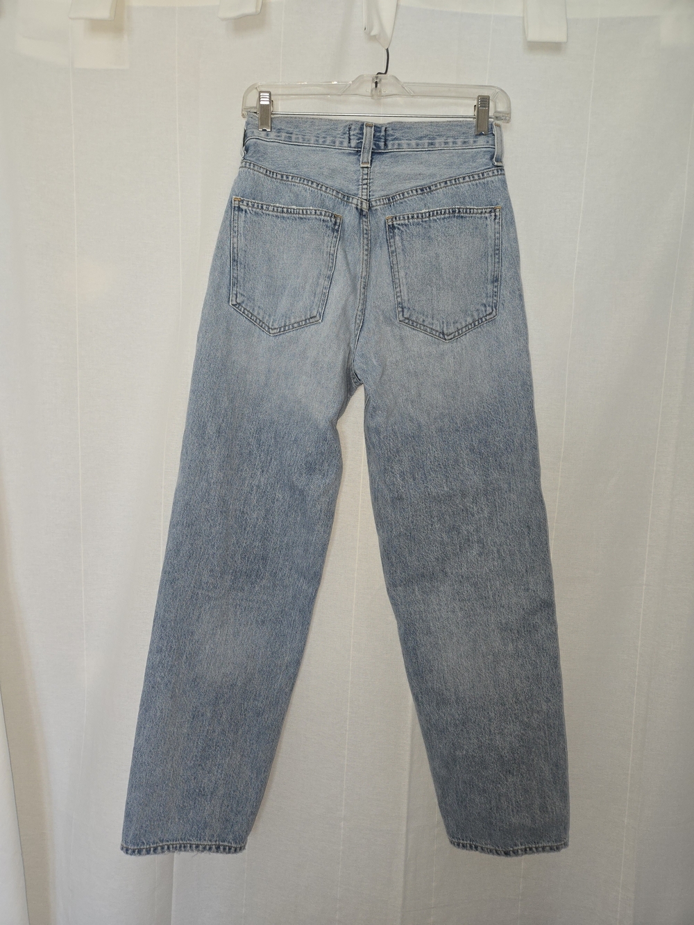 AGOLDE Criss Cross High Rise Straight Leg Jeans - Suburbia Wash EUC Size 25 - Picture 4 of 7
